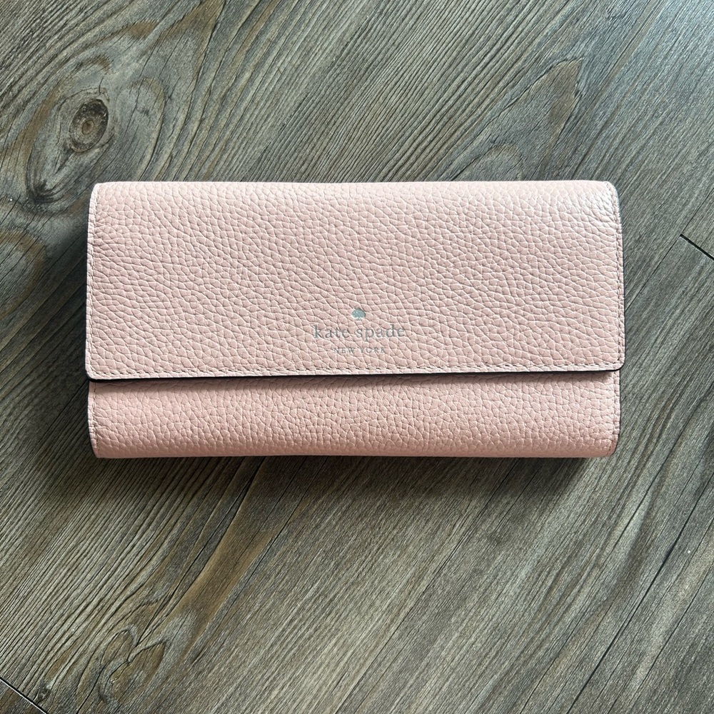 Kate Spade Pink Pebbled Leather Wallet